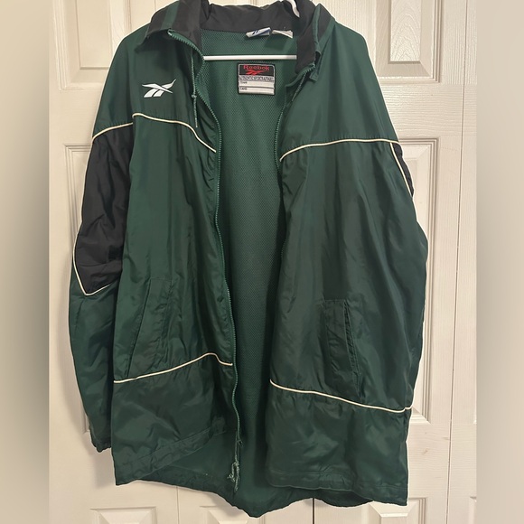 Reebok Green and Black Vintage Deadstock Full Zip Windbreaker Jacket Large - Picture 7 of 7